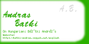 andras batki business card